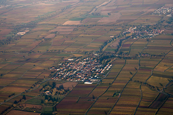 Walsheim in the state Rhineland-Palatinate, Germany from the plane