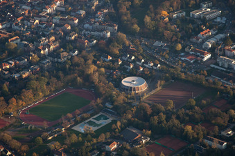 Aerial view of Landau from the northwest in Landau in der Pfalz in the state Rhineland-Palatinate, Germany