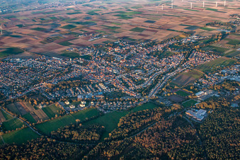 Aerial photograpy of Herxheim bei Landau in the state Rhineland-Palatinate, Germany
