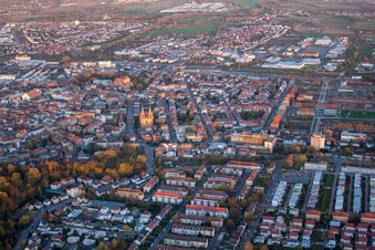 Landau in der Pfalz in the state Rhineland-Palatinate, Germany from a drone