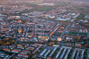 Aerial photograpy of Landau in der Pfalz in the state Rhineland-Palatinate, Germany