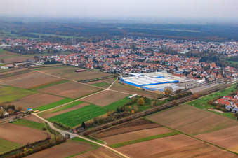Aerial photograpy of Kardex Remstar in Bellheim in the state Rhineland-Palatinate, Germany