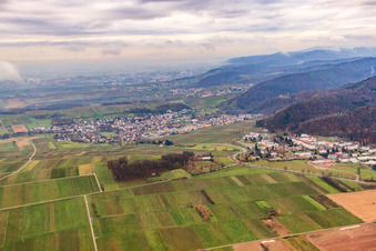 Aerial view of Psychiatric Hospital Landeck from the north in Klingenmünster in the state Rhineland-Palatinate, Germany