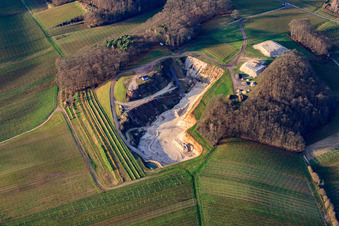 Aerial photograpy of Landfill in the district Gleiszellen in Gleiszellen-Gleishorbach in the state Rhineland-Palatinate, Germany