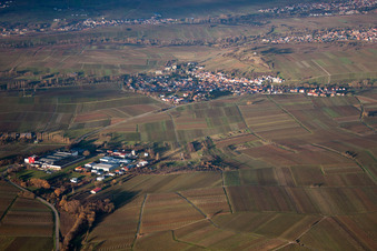 Ilbesheim bei Landau in the state Rhineland-Palatinate, Germany from above
