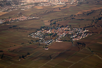 District Mörzheim in Landau in der Pfalz in the state Rhineland-Palatinate, Germany from the drone perspective