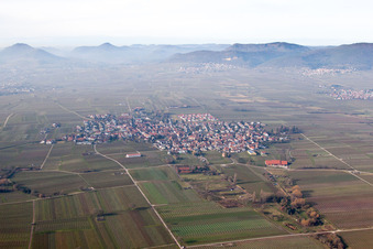 Drone image of District Nußdorf in Landau in der Pfalz in the state Rhineland-Palatinate, Germany
