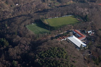 Aerial view of Sports school Edenkoben in Edenkoben in the state Rhineland-Palatinate, Germany