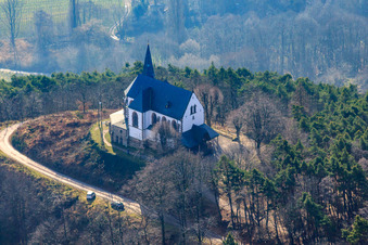 Oblique view of St. Anna Chapel on the Annaberg in Burrweiler in the state Rhineland-Palatinate, Germany