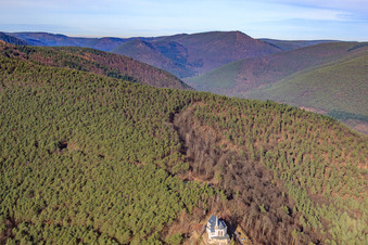 St. Anna Hut above the St. Anna Chapel on the Annaberg in Burrweiler in the state Rhineland-Palatinate, Germany