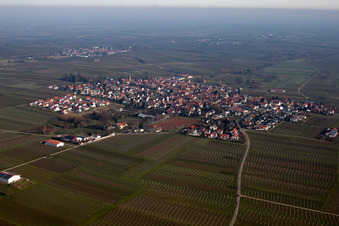 District Nußdorf in Landau in der Pfalz in the state Rhineland-Palatinate, Germany from a drone