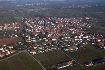 Aerial photograpy of District Nußdorf in Landau in der Pfalz in the state Rhineland-Palatinate, Germany