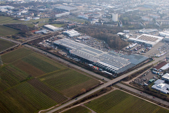 Bird's eye view of Landau North in Landau in der Pfalz in the state Rhineland-Palatinate, Germany