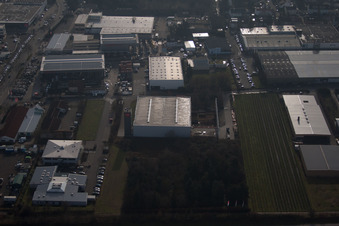 Landau North in Landau in der Pfalz in the state Rhineland-Palatinate, Germany viewn from the air