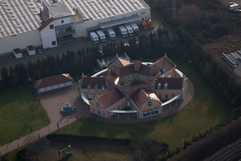 Landau North in Landau in der Pfalz in the state Rhineland-Palatinate, Germany from the drone perspective