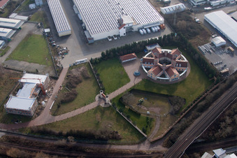 Aerial view of Landau North in Landau in der Pfalz in the state Rhineland-Palatinate, Germany