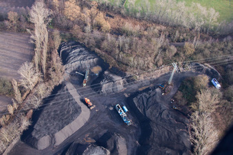 Aerial photograpy of Landau Asphalt Plant in Landau in der Pfalz in the state Rhineland-Palatinate, Germany