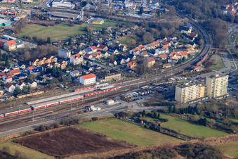 Train station Germersheim in Germersheim in the state Rhineland-Palatinate, Germany