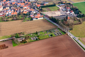 Cemetery in Knittelsheim in the state Rhineland-Palatinate, Germany