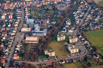 Aerial photograpy of PAMINA School Center Herxheim in Herxheim bei Landau in the state Rhineland-Palatinate, Germany