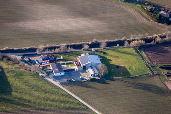 District Ingenheim in Billigheim-Ingenheim in the state Rhineland-Palatinate, Germany out of the air