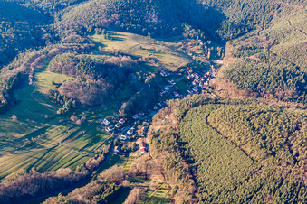District Blankenborn in Bad Bergzabern in the state Rhineland-Palatinate, Germany from the drone perspective