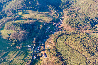 Aerial view of District Blankenborn in Bad Bergzabern in the state Rhineland-Palatinate, Germany