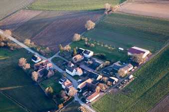 Aerial view of District Deutschhof in Kapellen-Drusweiler in the state Rhineland-Palatinate, Germany