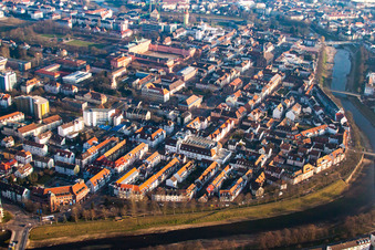 Aerial view of Engelstr in Rastatt in the state Baden-Wuerttemberg, Germany