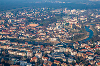 Riparian zones on the course of the river of Murg in the district Rastatt-Innenstadt in Rastatt in the state Baden-Wurttemberg