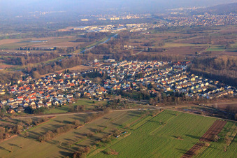 District between the railway and the Murg in the district Niederbühl in Rastatt in the state Baden-Wuerttemberg, Germany