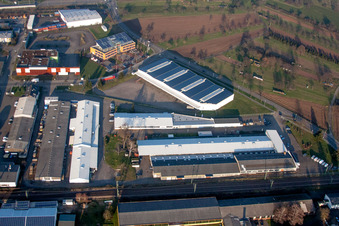 Building and production halls on the premises of Gebr. Held Hydraulik GmbH in Kuppenheim in the state Baden-Wurttemberg, Germany