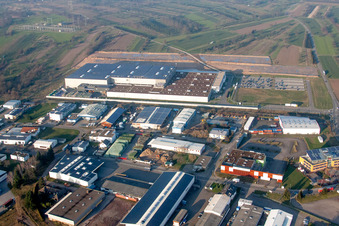 Building and production halls on the premises of Mercedes Benz factory Kuppenheim in Kuppenheim in the state Baden-Wurttemberg, Germany