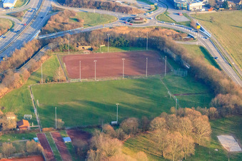 SV 08 sports field Kuppenheim in the district Oberndorf in Kuppenheim in the state Baden-Wuerttemberg, Germany