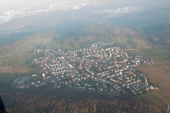 District Spessart in Ettlingen in the state Baden-Wuerttemberg, Germany from the drone perspective