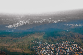 From the southwest in the district Spessart in Ettlingen in the state Baden-Wuerttemberg, Germany