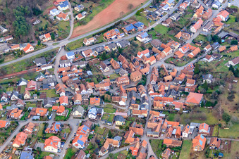 Main Street in Völkersweiler in the state Rhineland-Palatinate, Germany