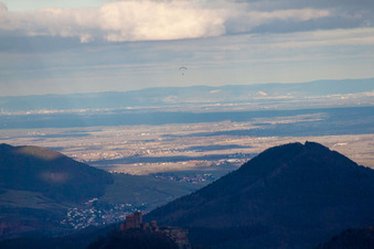 Trifels and Hohenberg in Birkweiler in the state Rhineland-Palatinate, Germany