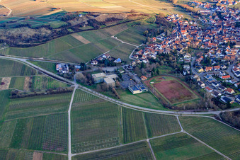 Kleine Kalmit Primary School and Stadium in Ilbesheim bei Landau in the state Rhineland-Palatinate, Germany