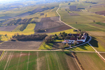 Aerial view of LebensART Haftelhof GmbH in Schweighofen in the state Rhineland-Palatinate, Germany