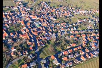 Weinstr in Oberotterbach in the state Rhineland-Palatinate, Germany out of the air