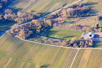 Sports fields of SV Oberotterbach 1950 eV in Oberotterbach in the state Rhineland-Palatinate, Germany