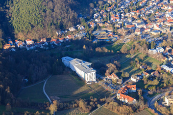 Aerial view of Edith Stein Specialist Clinic in Bad Bergzabern in the state Rhineland-Palatinate, Germany