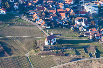 District Gleiszellen in Gleiszellen-Gleishorbach in the state Rhineland-Palatinate, Germany from above