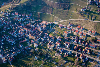 District Gleishorbach in Gleiszellen-Gleishorbach in the state Rhineland-Palatinate, Germany viewn from the air