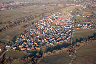 Aerial view of From the southwest in the district Arzheim in Landau in der Pfalz in the state Rhineland-Palatinate, Germany