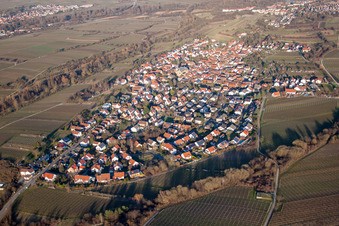 Aerial photograpy of From the southwest in the district Arzheim in Landau in der Pfalz in the state Rhineland-Palatinate, Germany