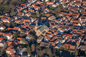 District Arzheim in Landau in der Pfalz in the state Rhineland-Palatinate, Germany from a drone