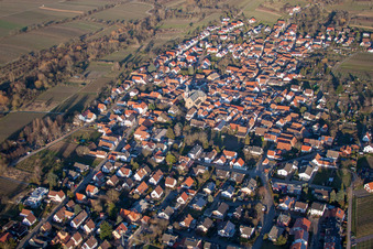 District Arzheim in Landau in der Pfalz in the state Rhineland-Palatinate, Germany seen from a drone