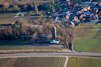 Protestant church at the cemetery in the district Wollmesheim in Landau in der Pfalz in the state Rhineland-Palatinate, Germany